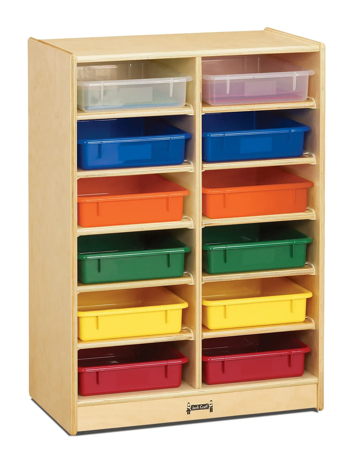 Jonti-Craft® 12 Paper-Tray Mobile Storage - with Clear Paper-Trays
