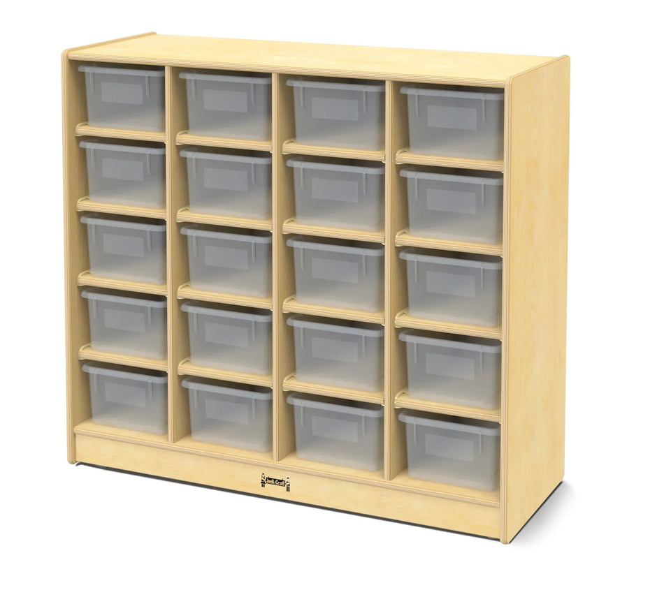 Jonti-Craft® 20 Cubbie-Tray Mobile Unit - with Clear Trays
