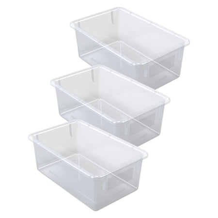 Cubbie Tray, Clear, Pack of 3