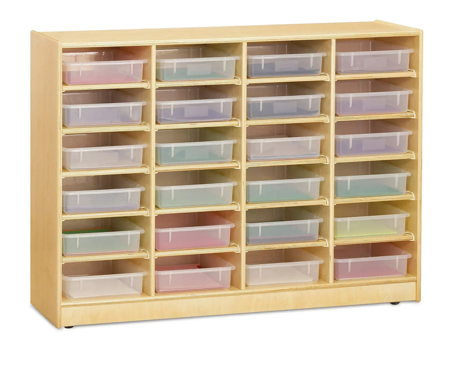 Jonti-Craft® 24 Paper-Tray Mobile Storage - with Clear Paper-Trays