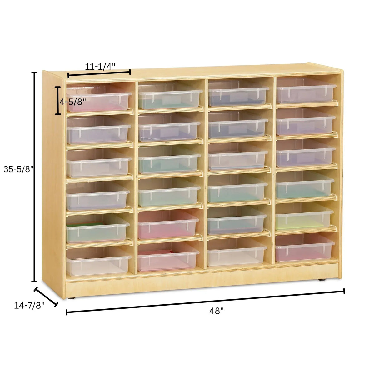 Jonti-Craft® 24 Paper-Tray Mobile Storage - with Clear Paper-Trays
