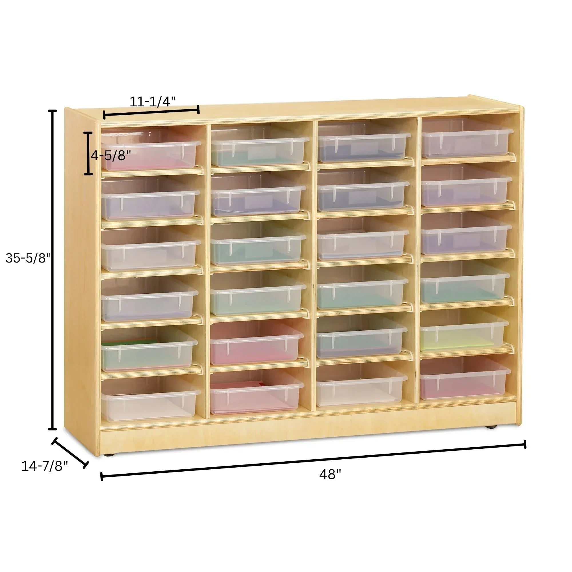 Jonti-Craft® 24 Paper-Tray Mobile Storage - with Clear Paper-Trays