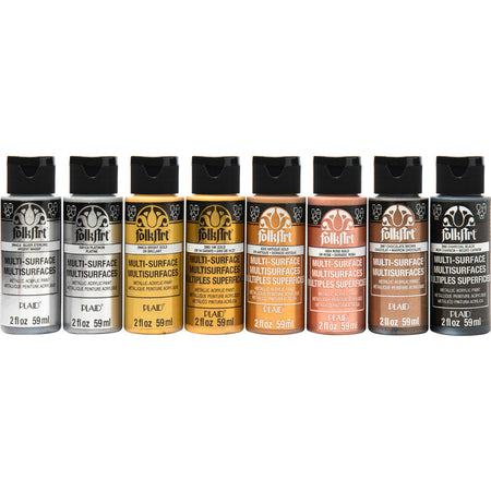 Multi-Surface Acrylic Paint Set, 2oz., Metallics, 8-Piece Set