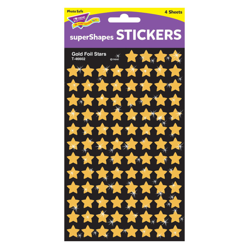 Gold Foil Stars superShapes Stickers, 400 ct