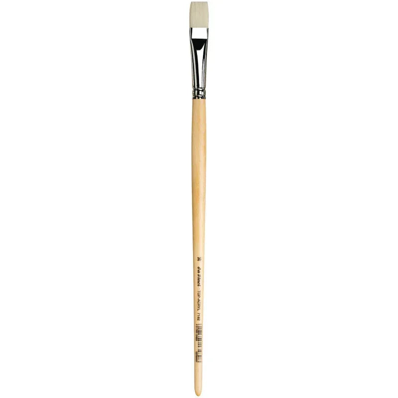 TOP-ACRYL Bright White Brush, Synthetic, Acrylic & Oil, Flat, Series 7182, Size 16