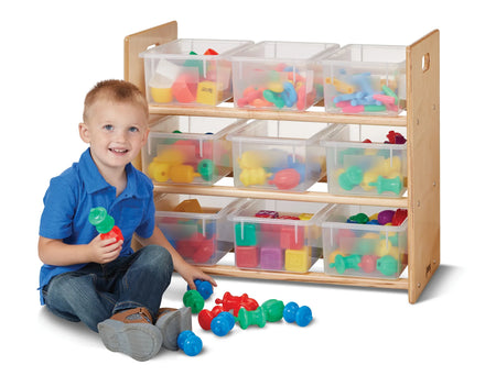 Jonti-Craft® Cubbie-Tray Storage Rack - with Clear Cubbie-Trays