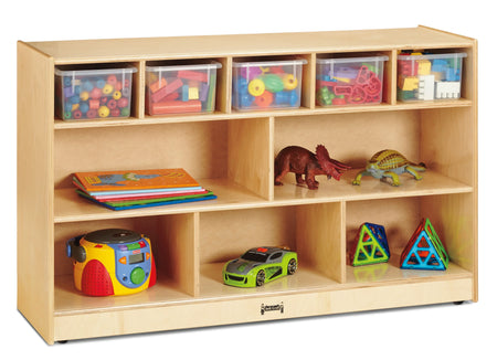 Jonti-Craft® Low Combo Mobile Storage Unit - with Clear Bins