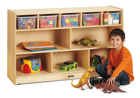 Jonti-Craft® Low Combo Mobile Storage Unit - with Clear Bins
