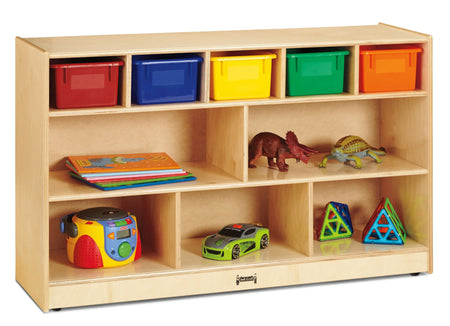 Jonti-Craft® Low Combo Mobile Storage Unit - with Clear Bins