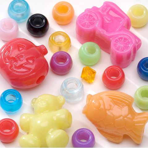 Darice Pony Beads & Plastic Shaped Beads Assortment 1lb