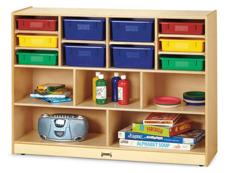 Jonti-Craft® Super-Sized Combo Mobile Storage Unit - with Clear Bins