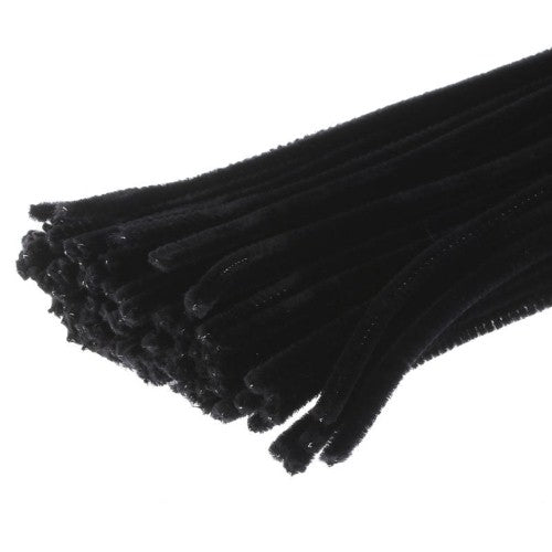 Chenille Stems Pipe Cleaners 12 Inch x 6mm 100-Piece Black