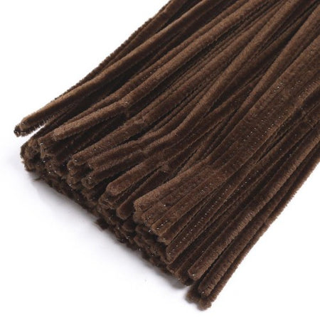 Chenille Stems Pipe Cleaners 12 Inch x 6mm 100-Piece, Brown