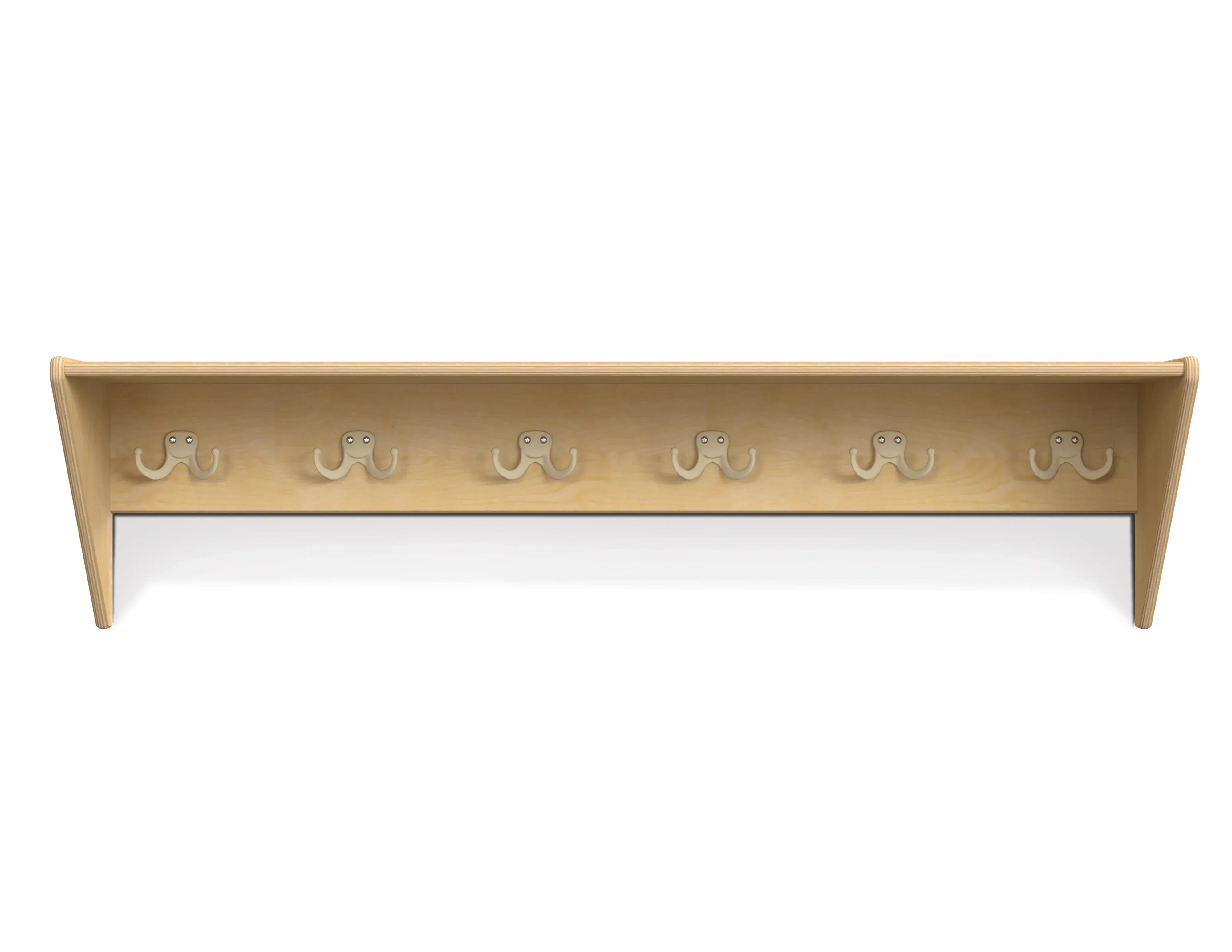 Jonti-Craft® Wall Mount Coat Shelf - 6 Hooks