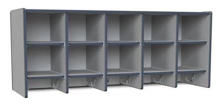 Rainbow Accents® 10 Section Wall Mount Coat Locker - with Trays - Navy