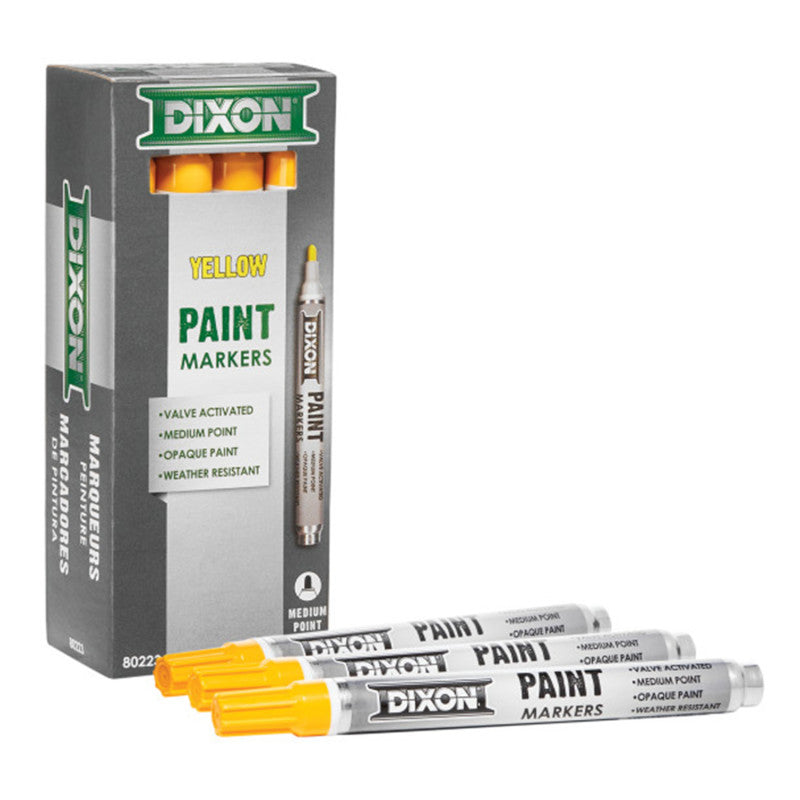 Medium Tip Paint Markers, Yellow, 12 Count