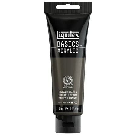 BASICS Acrylic Paint, 118 mL Tube, Iridescent Graphite