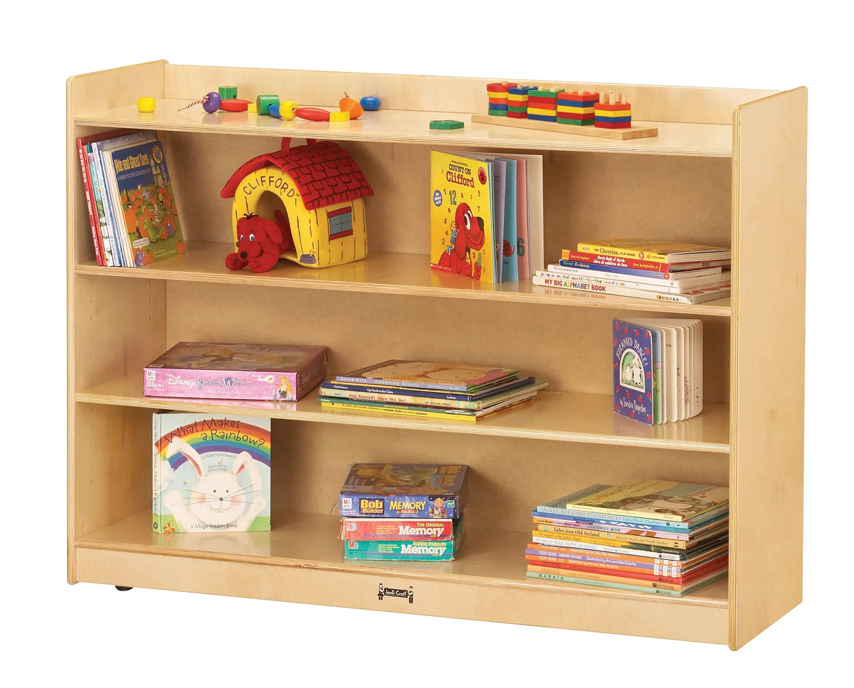 Jonti-Craft® Adjustable Mobile Straight-Shelf with Lip