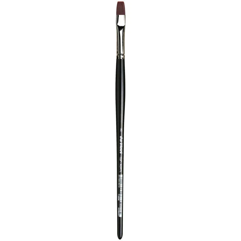 TOP-ACRYL Bright Red-Brown Brush, Synthetic, Acrylic & Oil, Flat, Series 7185K, Size 8