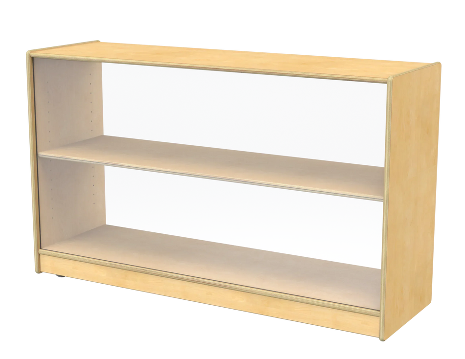 Jonti-Craft® Toddler Adjustable Mobile Straight-Shelf - Magnetic Write-n-Wipe Back