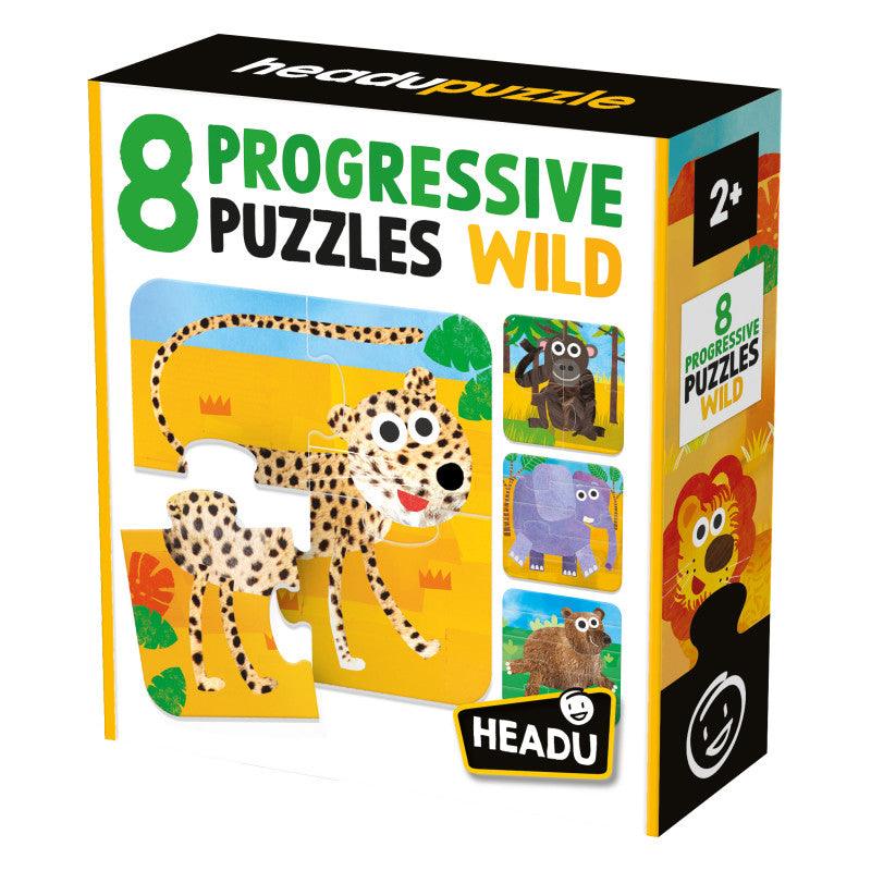 8 Progressive Puzzles, Wild Animals