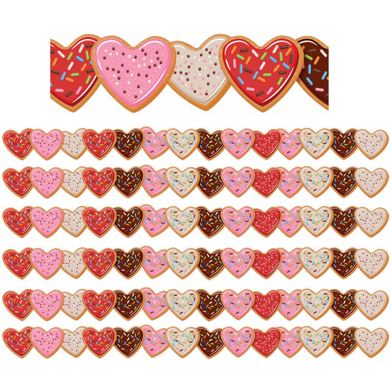 Heart Cookies Extra Wide Deco Trim&reg;, 37 Feet Per Pack, 6 Packs