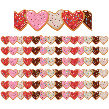 Heart Cookies Extra Wide Deco Trim&reg;, 37 Feet Per Pack, 6 Packs