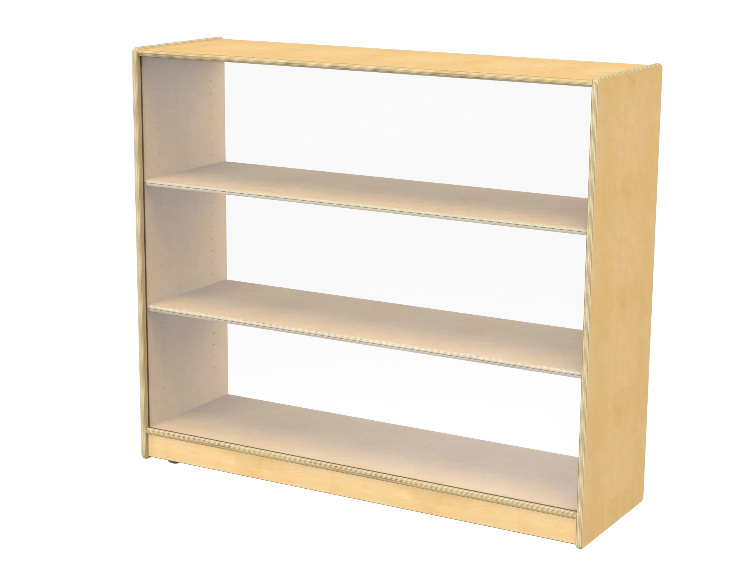 Jonti-Craft® Mega Adjustable Mobile Straight-Shelf - See-Thru Back