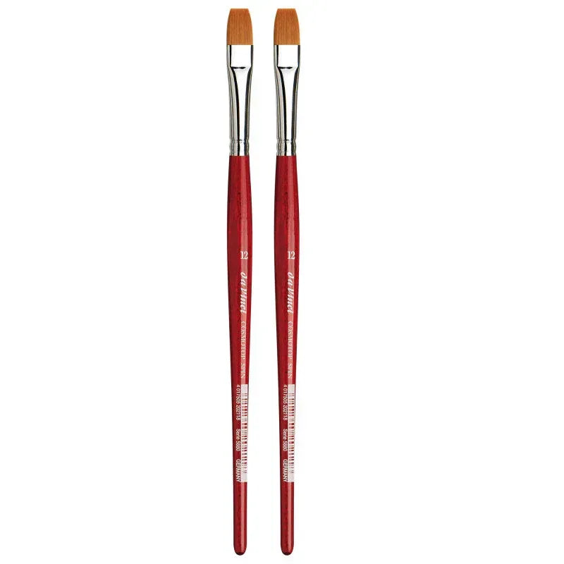COSMOTOP-SPIN Silkpainting Brush, Synthetic, Watercolor, Flat, Size 12, Pack of 2