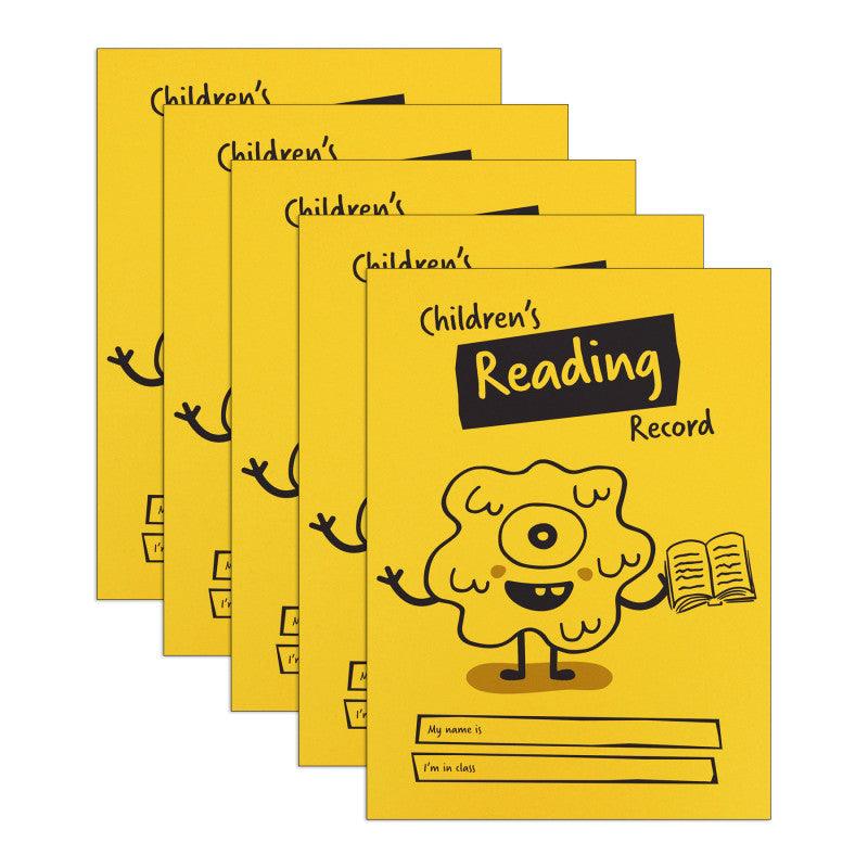 Little Monsters Children's Reading Record, A5, 40 Pages, Yellow, 5-Pack