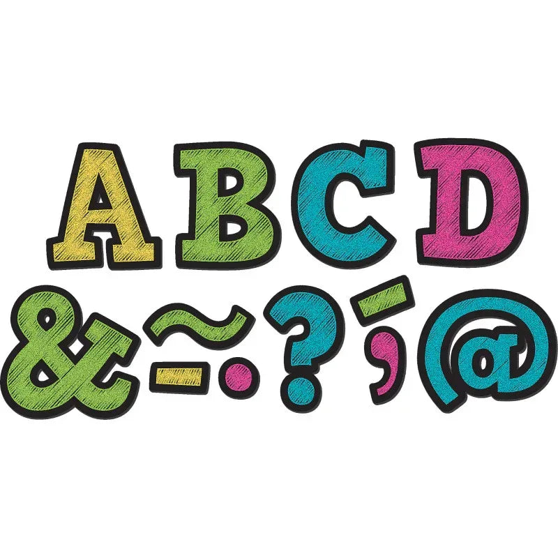 Chalkboard Brights Bold Block 2" Magnetic Letters