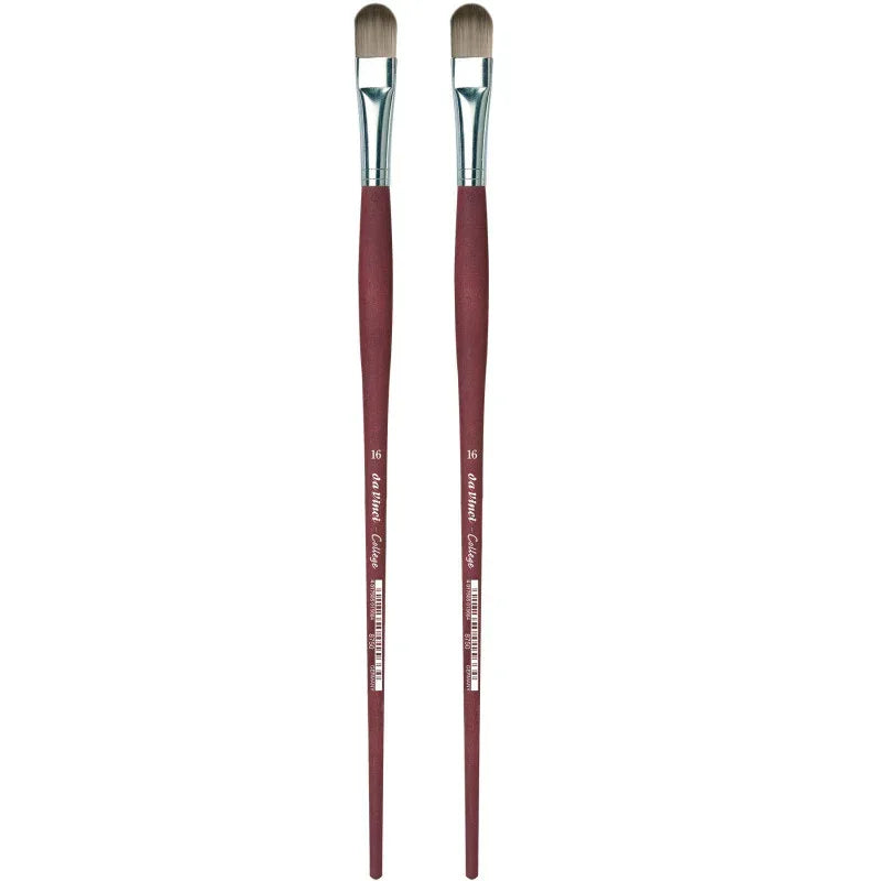 COLLEGE Student Brush, Synthetic, Acrylic & Oil, Filbert, Series 8750, Size 16, Pack of 2