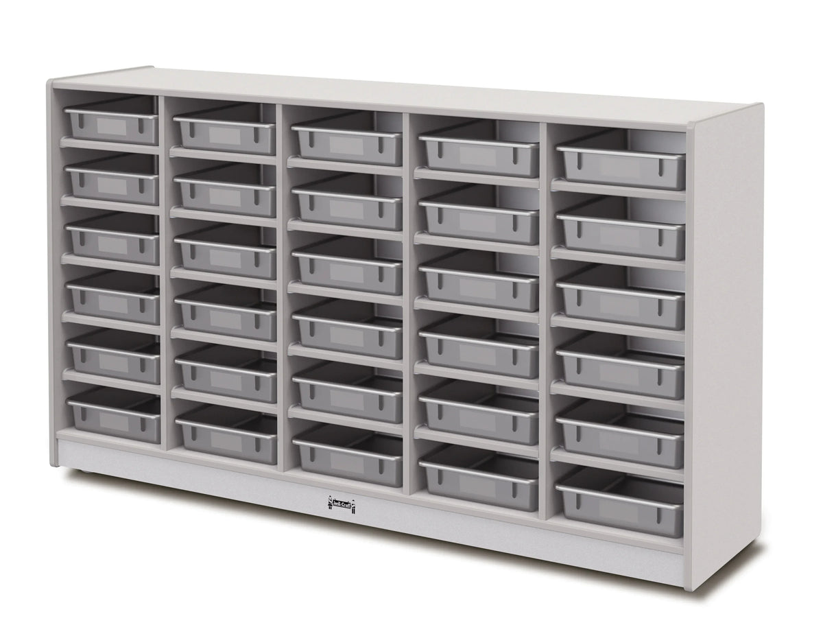 Rainbow Accents® 30 Paper-Tray Mobile Storage - with Paper-Trays - Gray