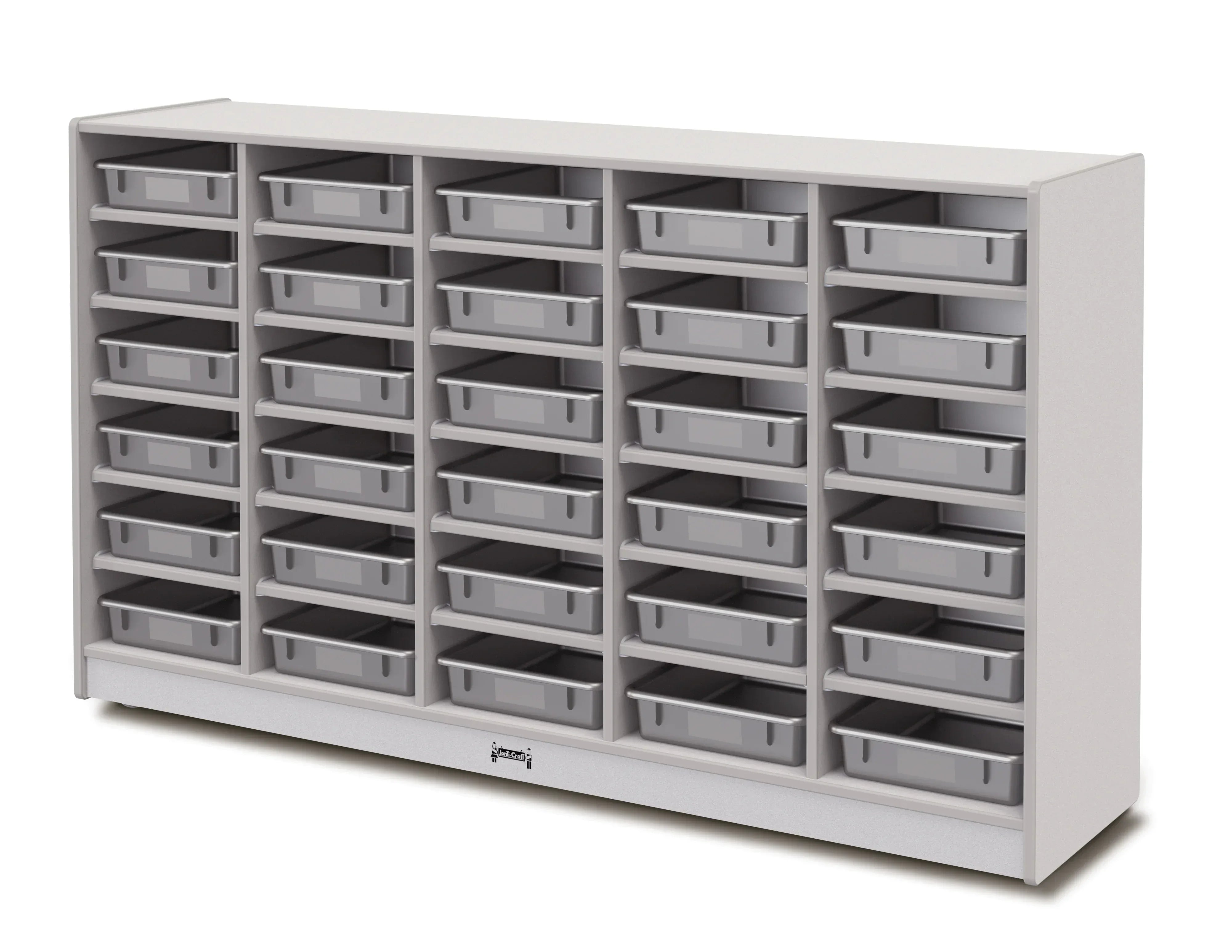 Rainbow Accents® 30 Paper-Tray Mobile Storage - with Paper-Trays - Gray
