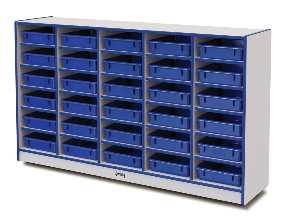 Rainbow Accents® 30 Paper-Tray Mobile Storage - with Paper-Trays - Blue