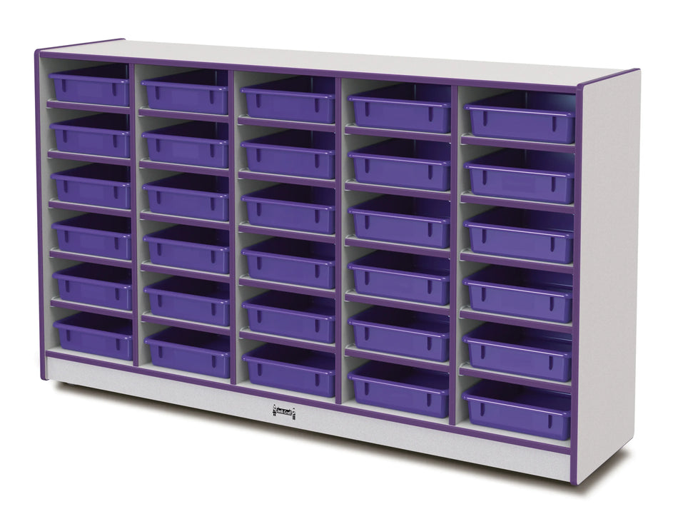 Rainbow Accents® 30 Paper-Tray Mobile Storage - with Paper-Trays - Purple