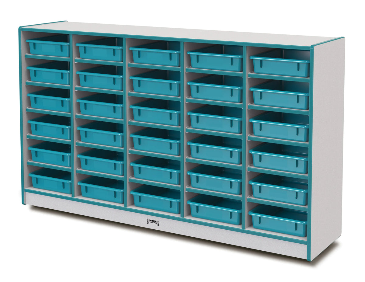Rainbow Accents® 30 Paper-Tray Mobile Storage - with Paper-Trays - Teal