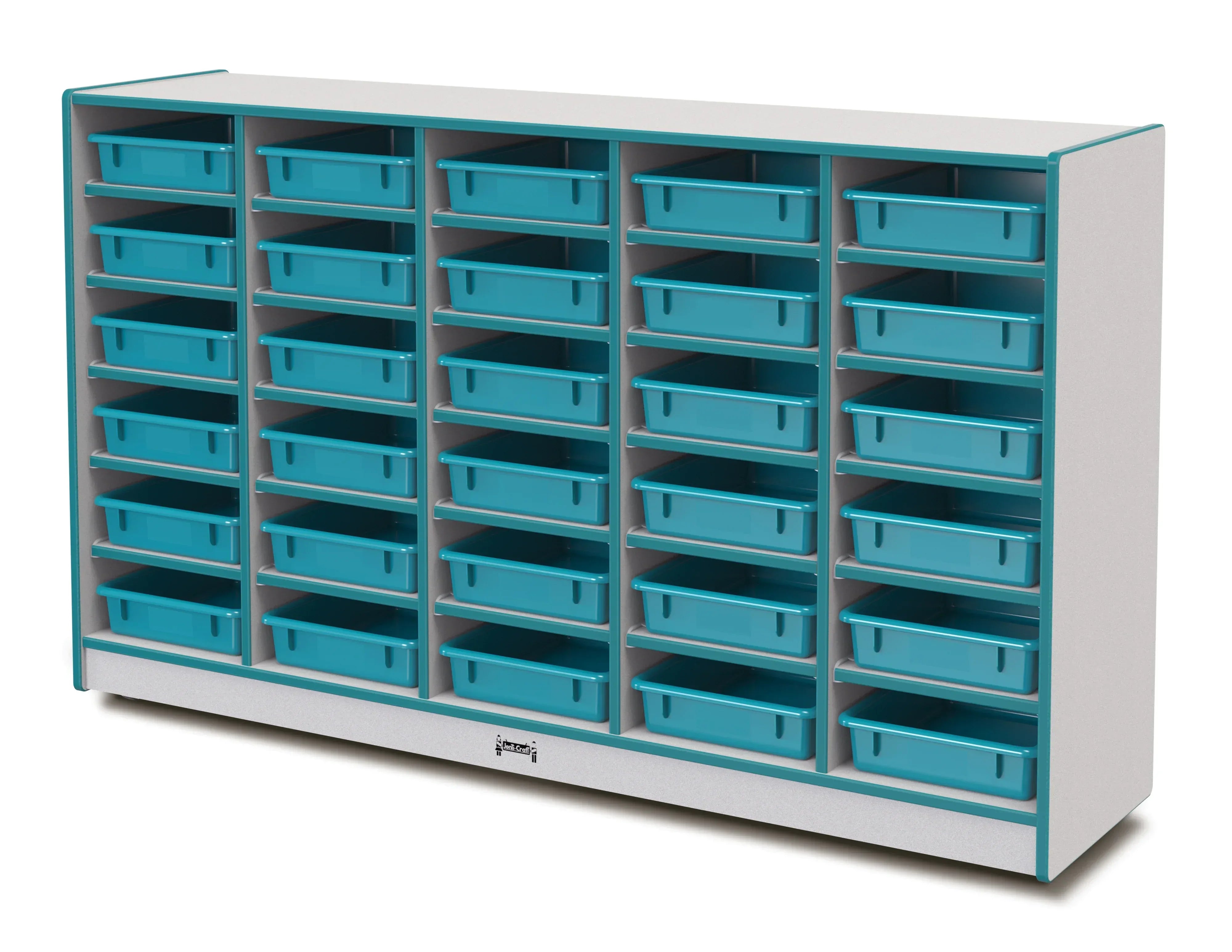 Rainbow Accents® 30 Paper-Tray Mobile Storage - with Paper-Trays - Teal