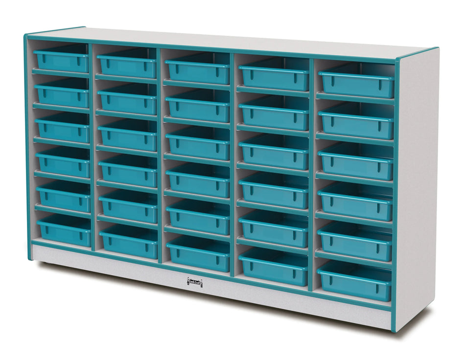 Rainbow Accents® 30 Paper-Tray Mobile Storage - with Paper-Trays - Teal