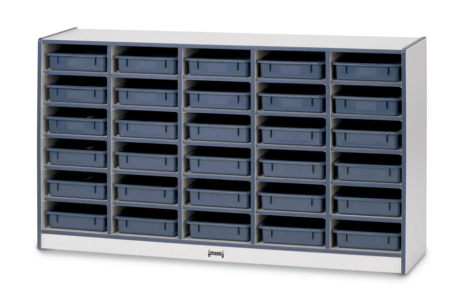 Rainbow Accents® 30 Paper-Tray Mobile Storage - with Paper-Trays - Navy