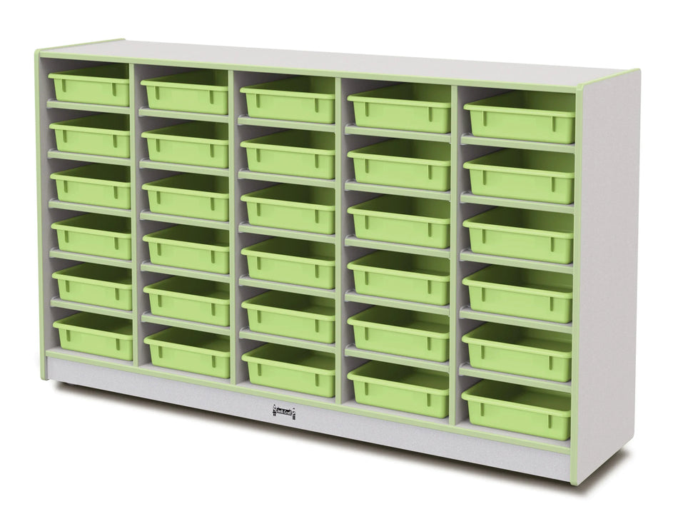 Rainbow Accents® 30 Paper-Tray Mobile Storage - with Paper-Trays - Key Lime Green