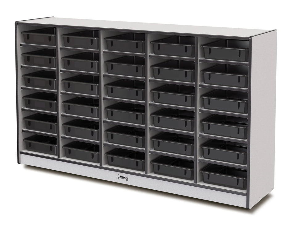 Rainbow Accents® 30 Paper-Tray Mobile Storage - with Paper-Trays - Black