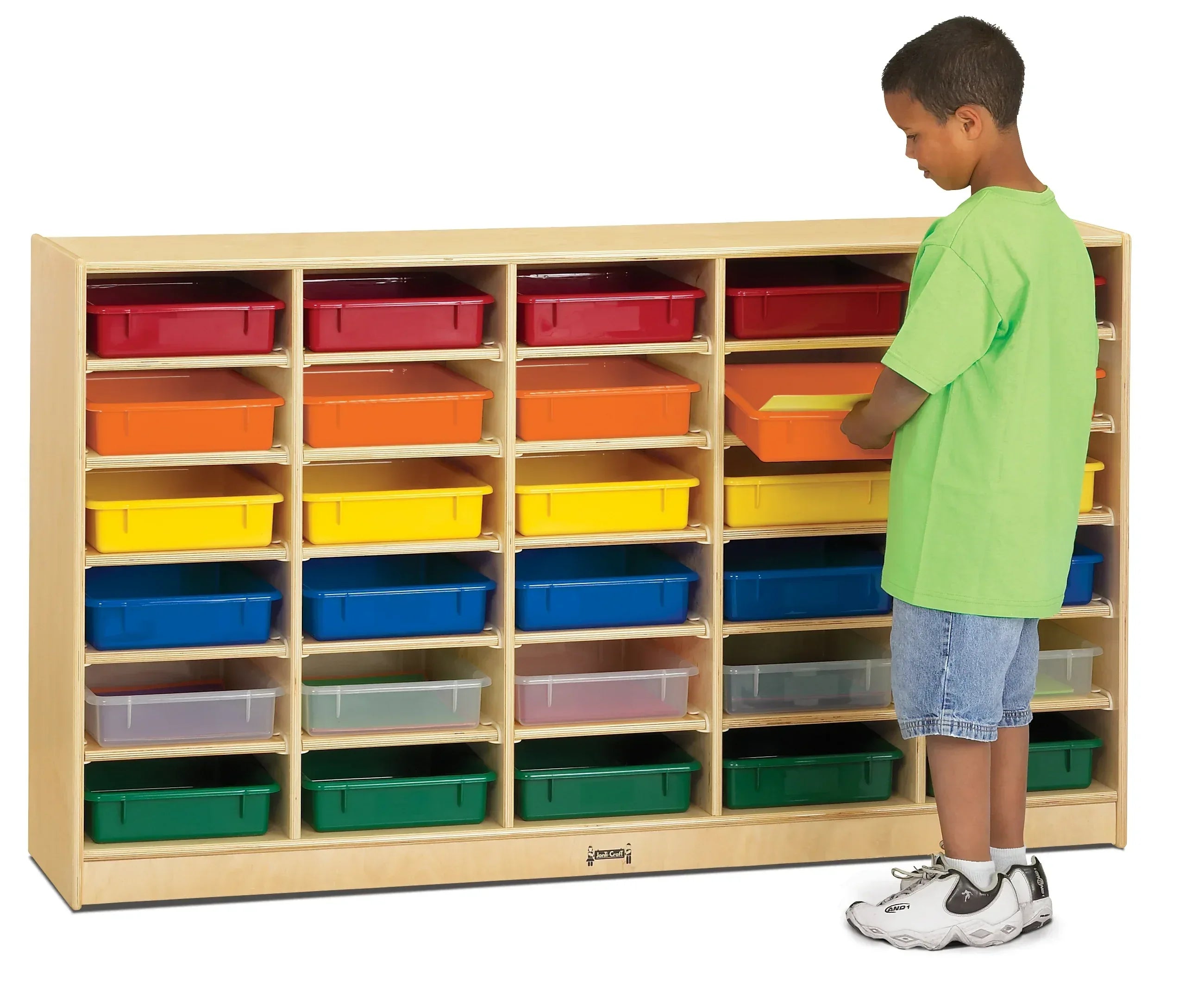 Jonti-Craft® 30 Paper-Tray Mobile Storage - with Colored Paper-Trays
