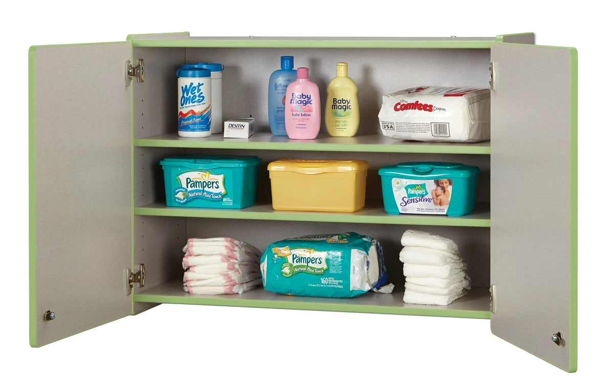 Rainbow Accents® Lockable Wall Cabinet - Key Lime Green
