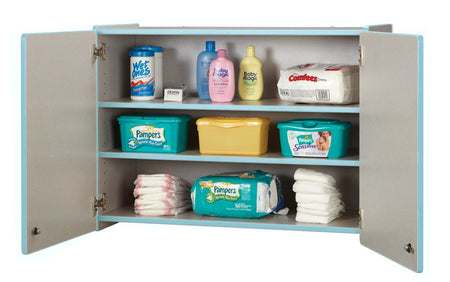 Rainbow Accents® Lockable Wall Cabinet - Coastal Blue