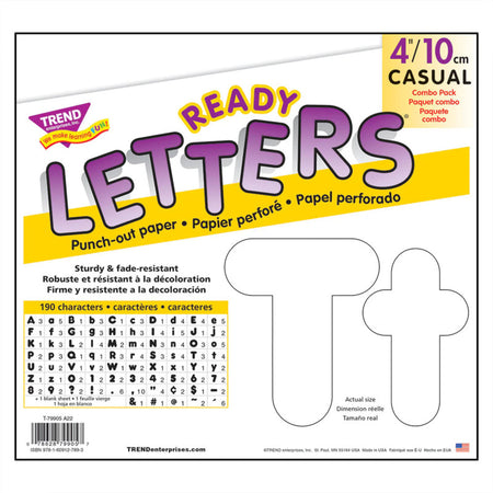 White 4-Inch Casual Uppercase/Lowercase Combo Pack Ready Letters&reg;