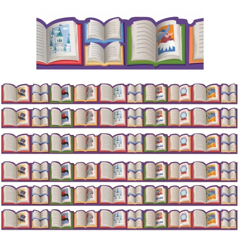 Once Upon A Dream Story Book Extra Wide Die-Cut Deco Trim&reg;, 37 Feet Per Pack, 6 Packs