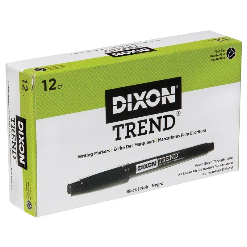 Trend Porous Point Pens, 12 Count, Black