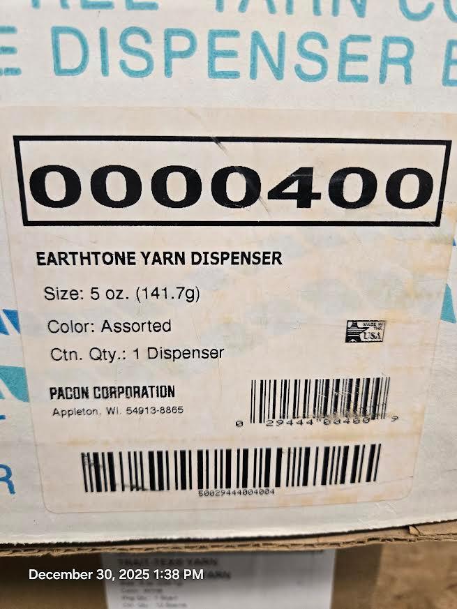 EARTHTONE YARN DISPENSER, ASSORTED COLORS, 5 OZ., 16 CONES