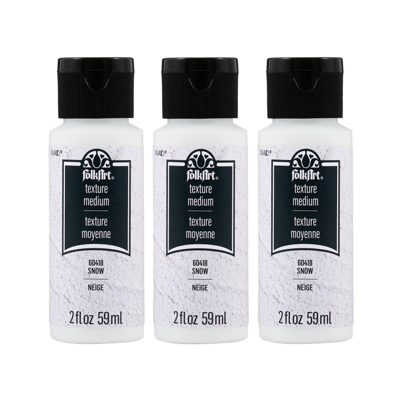 Textured Medium, 2 oz, Snow, 3-Pack